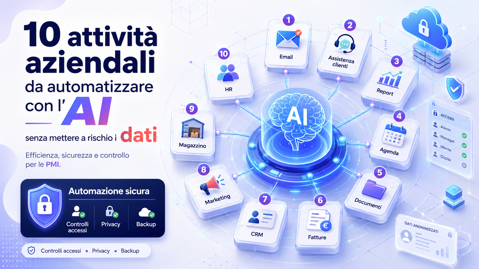 10 atividades empresariais para automatizar com IA sem colocar os dados em risco