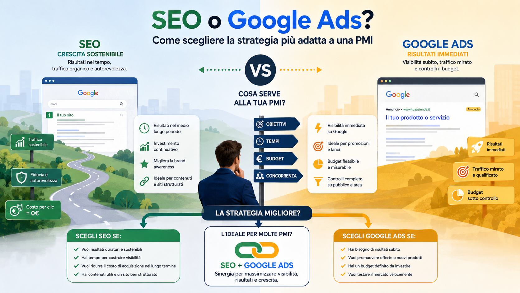 SEO o Google Ads: come scegliere la strategia più adatta a una PMI